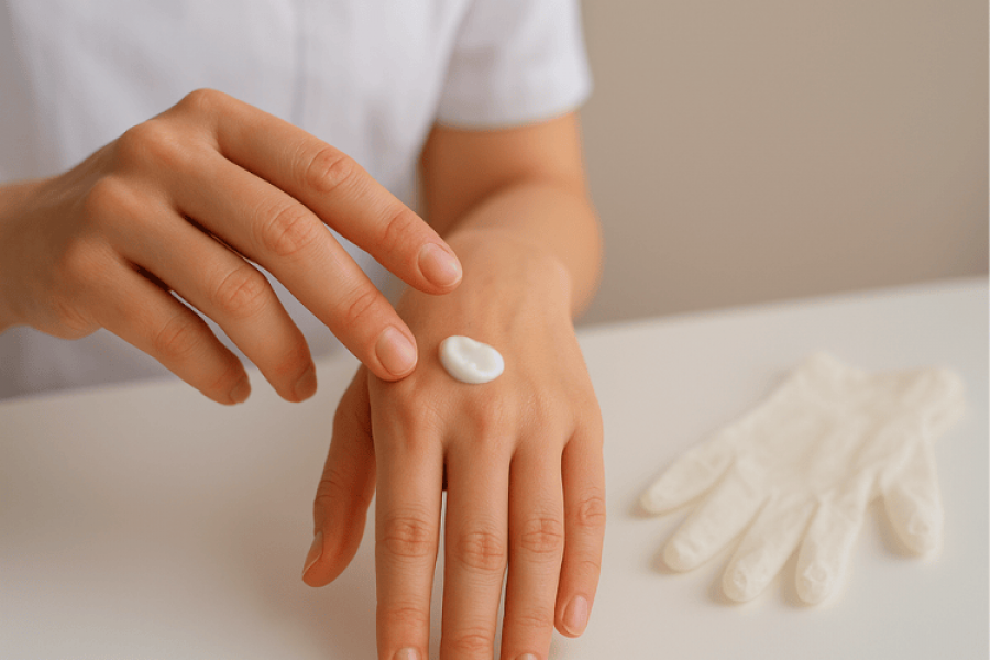 Cuidados essenciais para evitar o ressecamento das mãos durante os atendimentos Cuidados essenciais para evitar o ressecamento das mãos durante os atendimentos