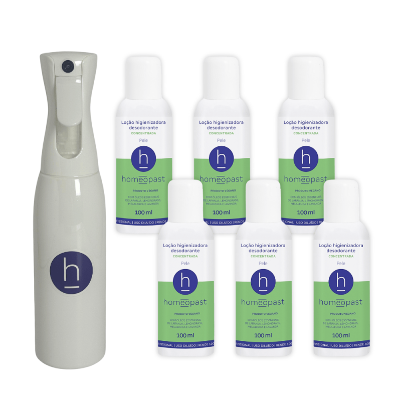 homeopast - Loção higienizadora concentrada - 6 unidades de 100ml